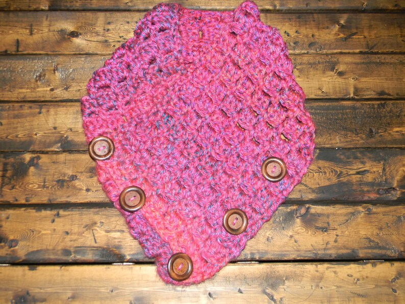 Crochet Chunky Button Cowl image 1