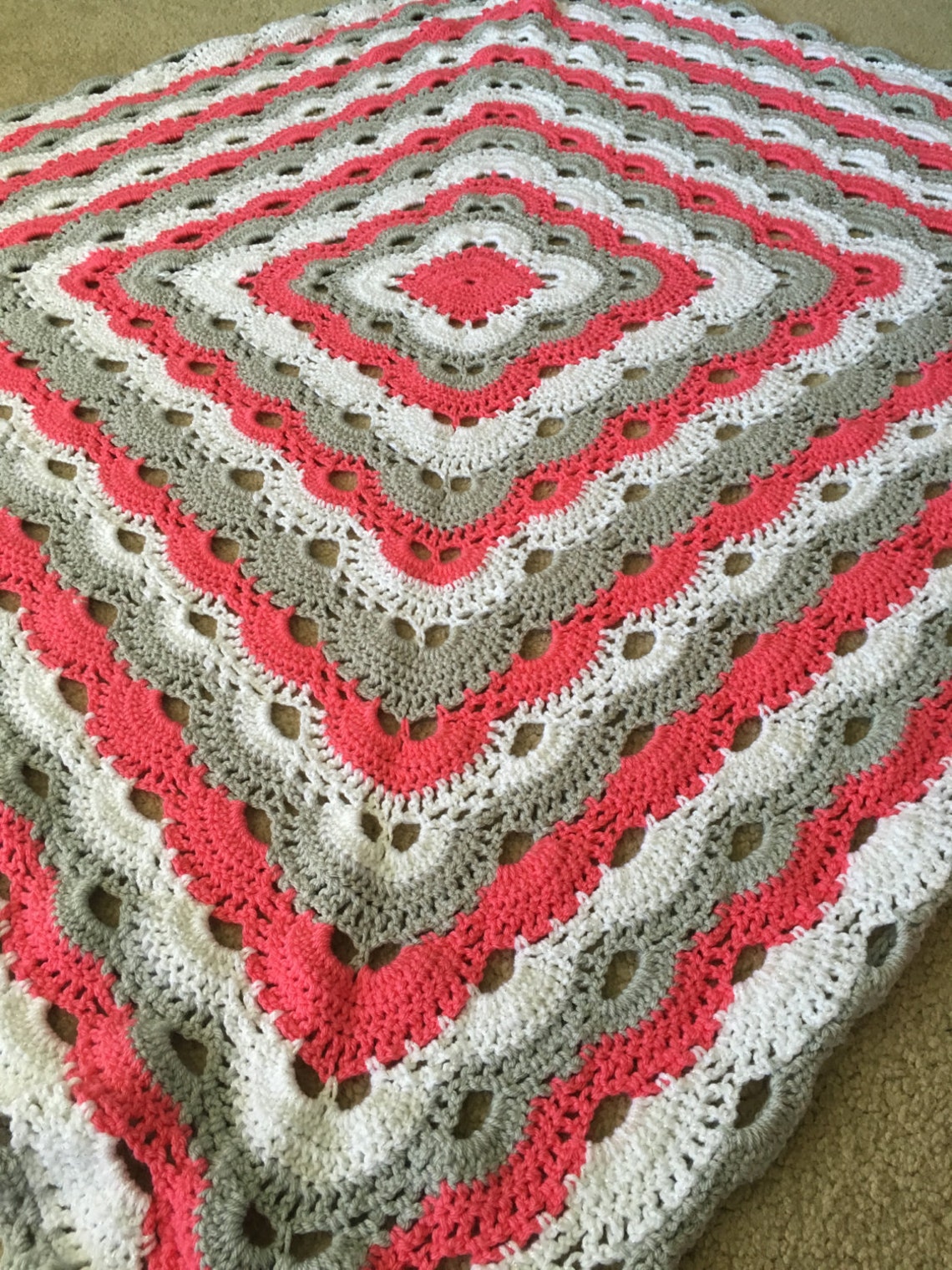 Crochet Virus Blanket Etsy