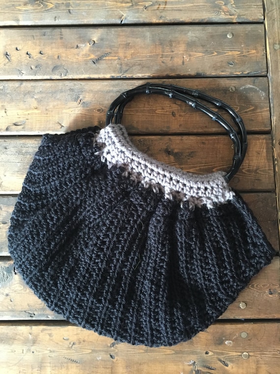 Crochet Fat Bottom Bag With Red and Black Lining Etsy