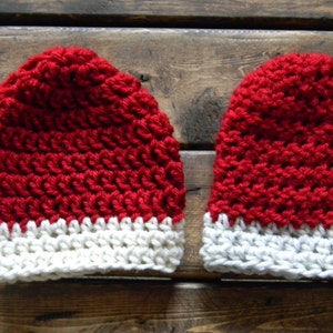 Crochet Preemie Santa Hats image 1