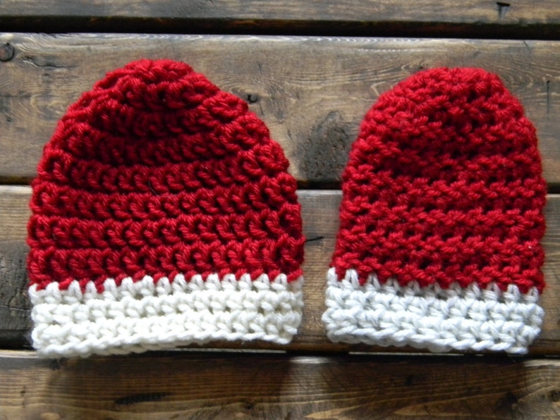 Crochet Preemie Santa Hats image 1