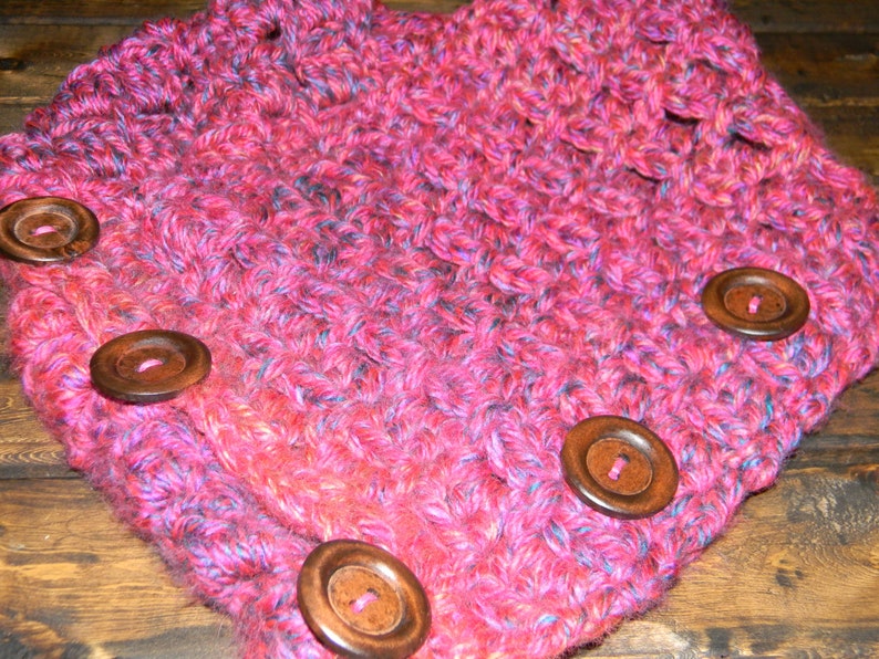 Crochet Chunky Button Cowl image 2