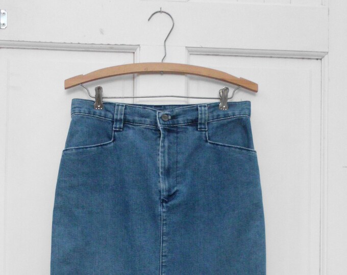 Perfect Wash High Waist Straight Denim Midi Maxi Skirt Size - Etsy