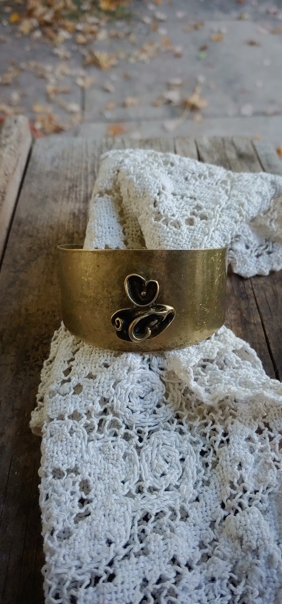 Brass Artisan Cuff Bracelet