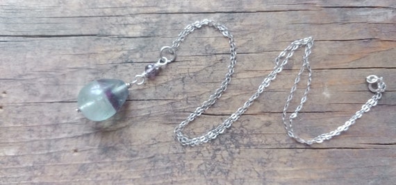 Aqua & Purple Amethyst Drop Necklace - image 1