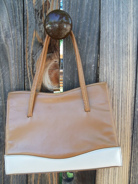 Two Tone Leather Handbag - image 2