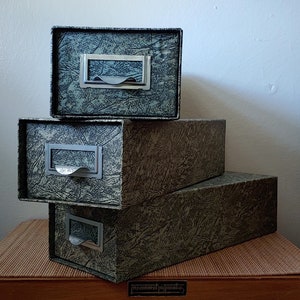 Cajas de almacenamiento de archivos vintage