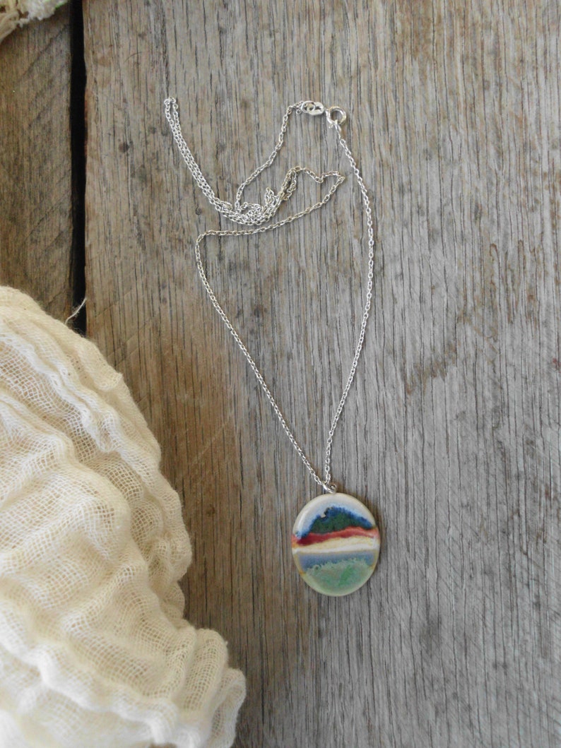 Impressionist Landscape Necklace image 4