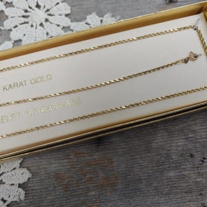 14k Gold Necklace & Bracelet Set