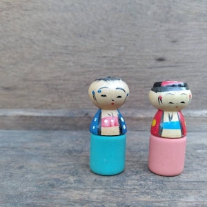 Tiny Kokeshi Dolls