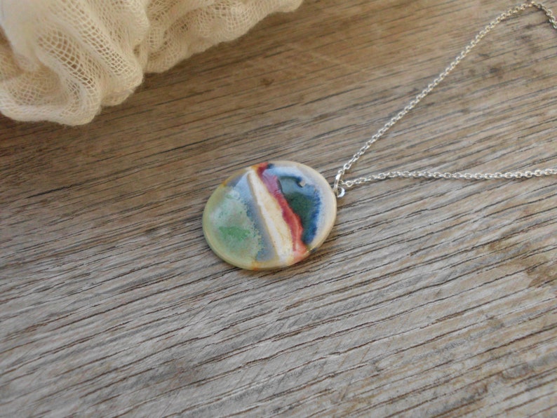 Impressionist Landscape Necklace image 3