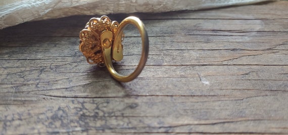 Fancy Adjustable Ruby Cluster Ring - image 8