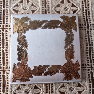 Gorgeous Vintage Silver and Gold Compact