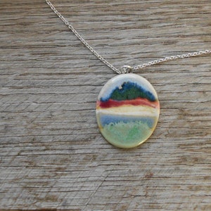 Impressionist Landscape Necklace image 2