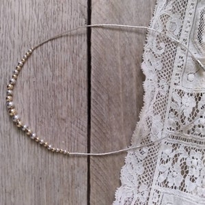 Sterling Silver & Gold Beaded Necklace