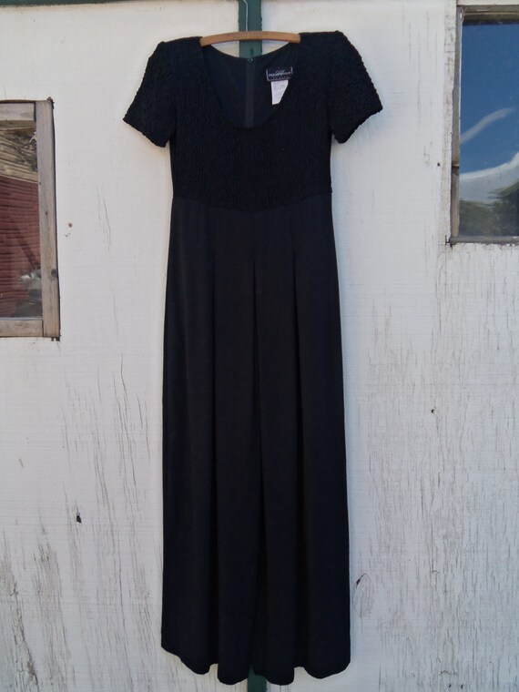 Black Wide Leg Jumpsuit -Size Small Petite - image 3