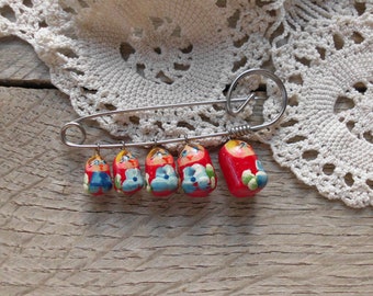 Sweet Folk Art Russische Pop Bungel Broche