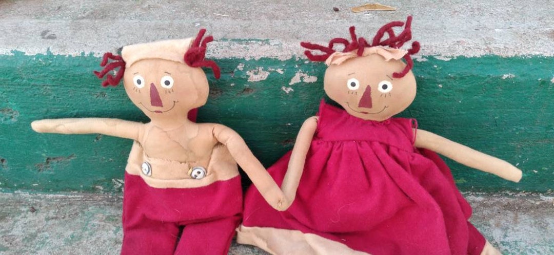 Prim Christmas Raggedy Ann & Andy - Etsy