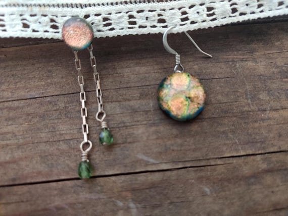 Celestial Glass Dangle Earrings - image 4