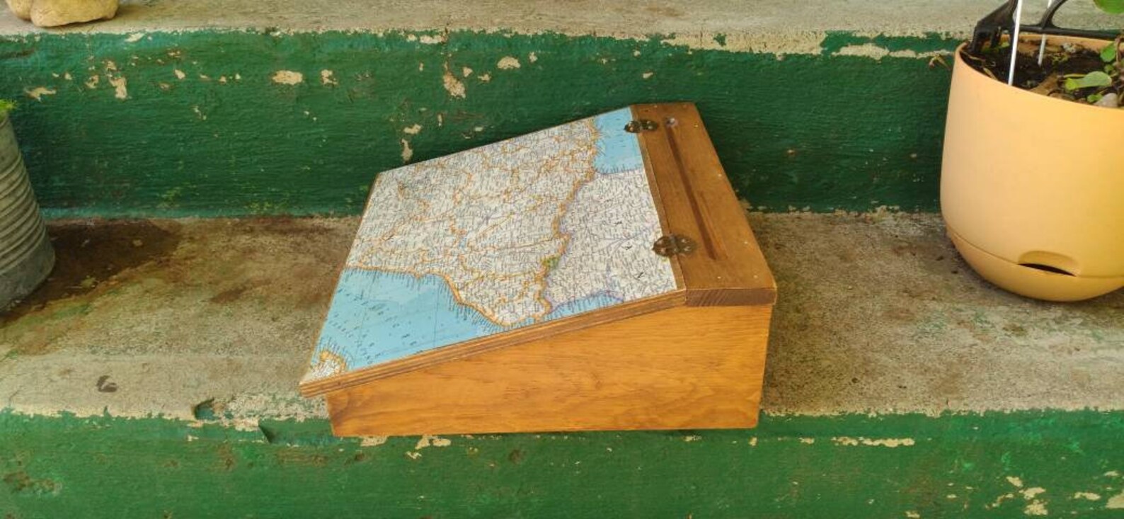 Decoupaged Lap Desk Writing Desk Etsy