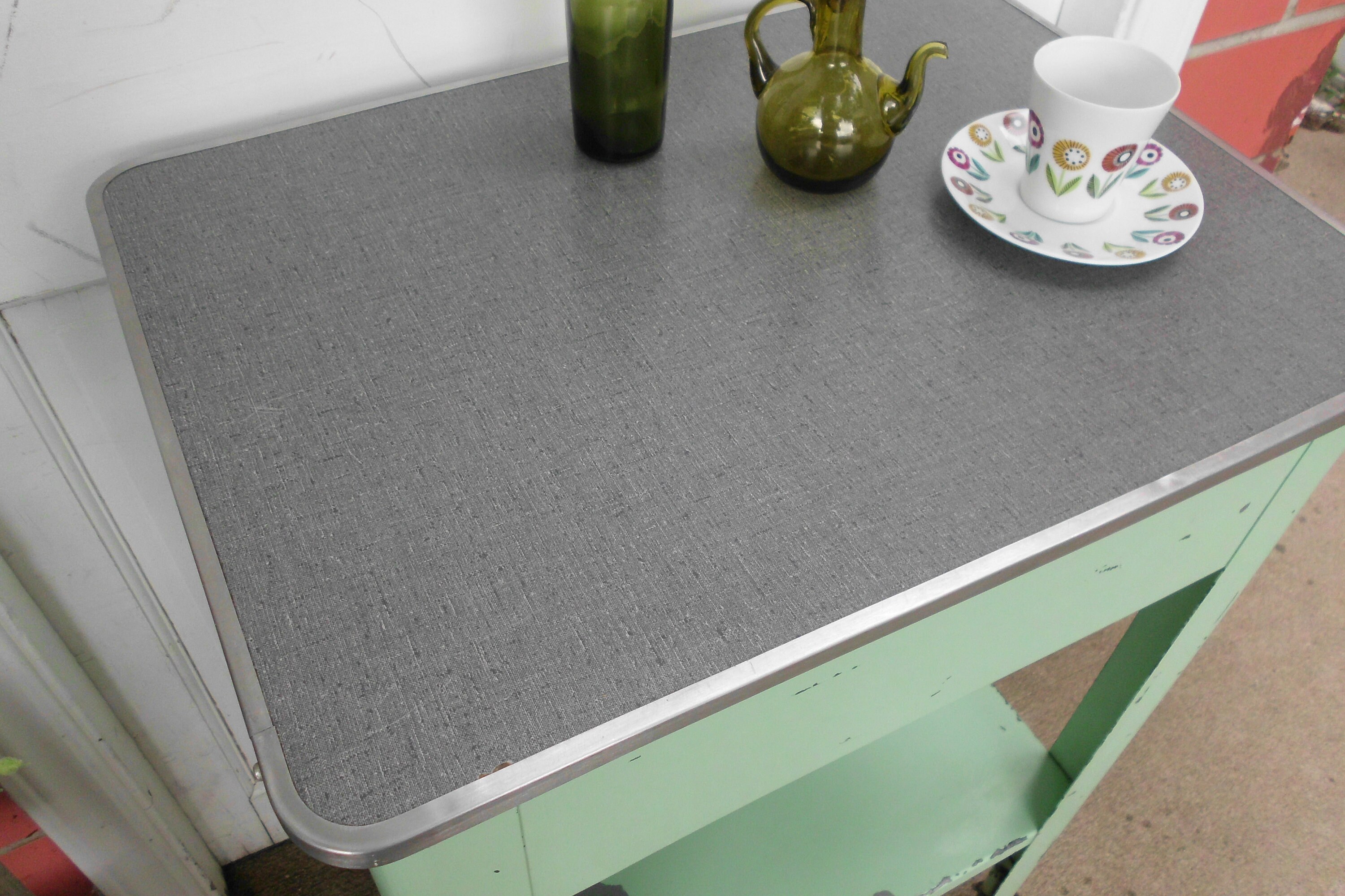 Grüner Emaille Stahl Rollwagen Kleine Industrielle | Etsy