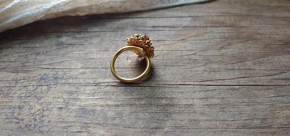 Fancy Adjustable Ruby Cluster Ring - image 7