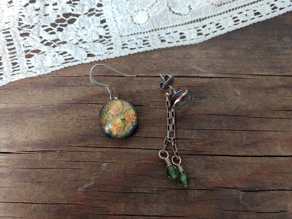 Celestial Glass Dangle Earrings - image 7