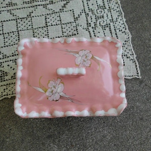 Pink & White Ceramic Jewelry Box