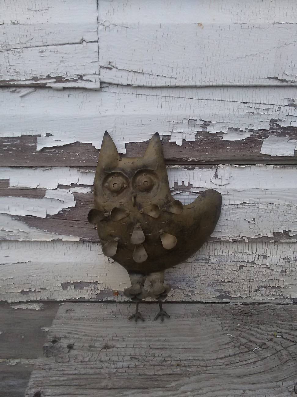 Adorable Metal Owl Wall Decor -  Torch Cut Owl Mid Century Mod