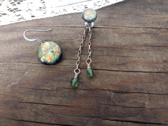 Celestial Glass Dangle Earrings - image 5