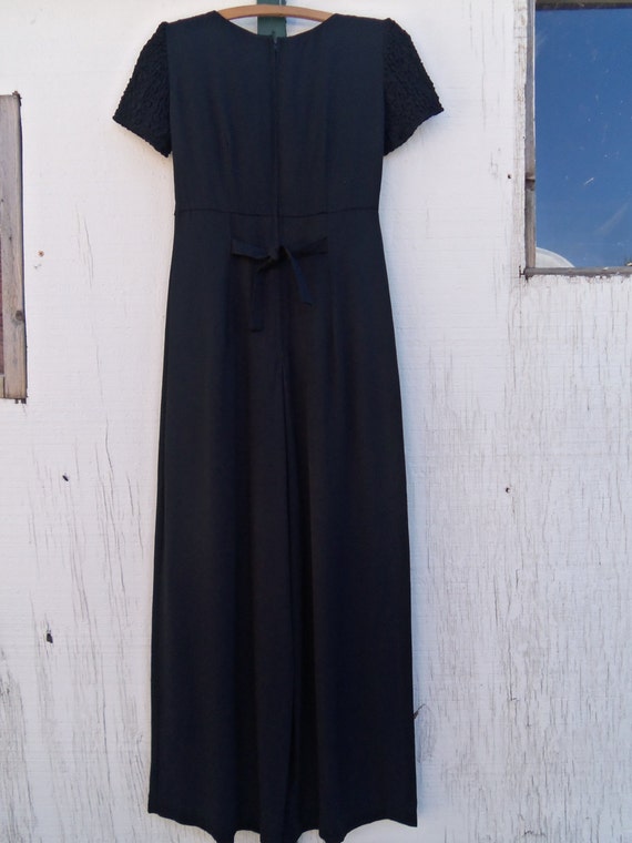 Black Wide Leg Jumpsuit -Size Small Petite - image 2