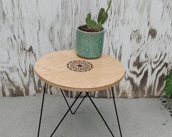 Wire & Wood Plant Stand