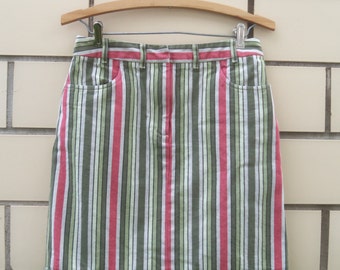 Spódnica mini w paski Fab Vintage Rozmiar S-M
