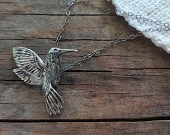 Sterling zilveren kolibrie ketting