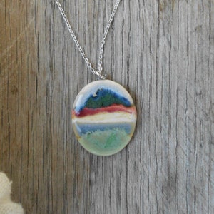 Impressionist Landscape Necklace image 1