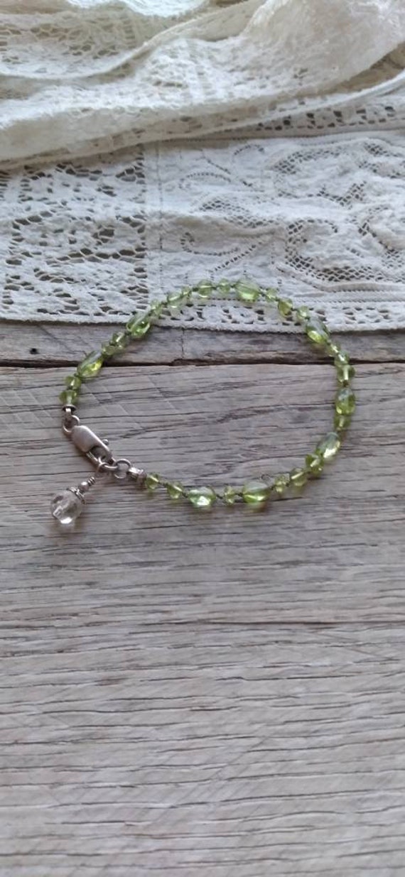 Peridot Crystal Bracelet - image 1