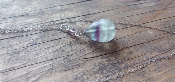 Aqua & Purple Amethyst Drop Necklace - image 4