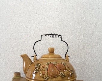 Vintage Footed Ceramic Tea Pot