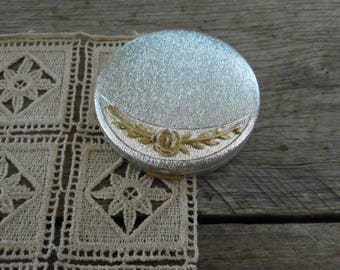 Silver & Gold Tone Du Barry Powder Compact