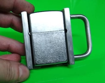 Zippo Lighter and Custom Belt buckle Holster