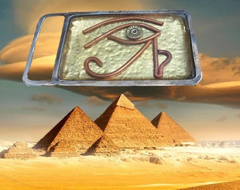 Heirloom grade Ancient 9mm Eye of Ra Belt buckle