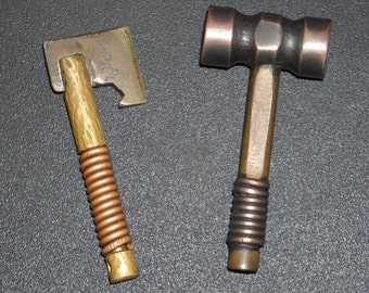 Bronze and brass Axe Pendant