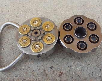 Stainless 357 magnum Revolver  belt buckle LIMITED STOCK