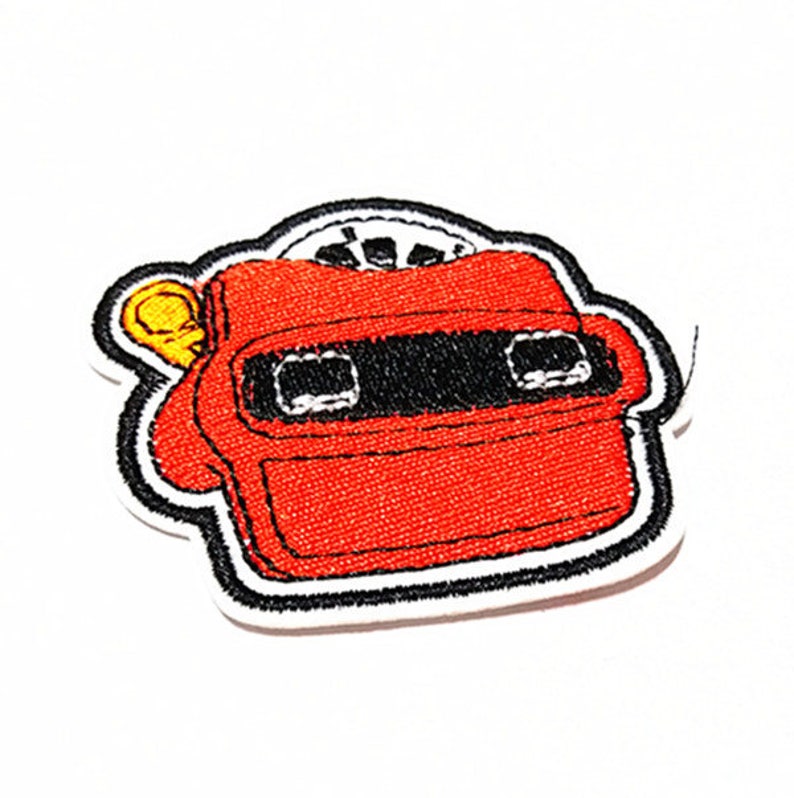 6 x 5.5 cm Kids Patch Red Robot Personality Style Embroidered Applique Iron on Cool Patch