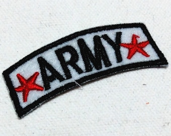 Red Star Army Patch (6 x 2 cm) Embroidered Applique Iron on Punk Patch (ALL)
