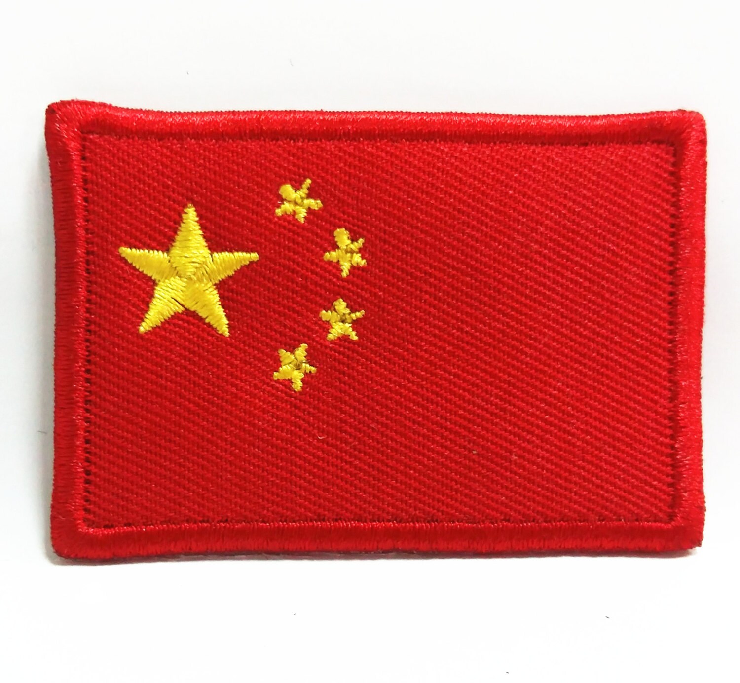China Flag Five Star World Flag 6 X 4 Cm Embroidered Etsy