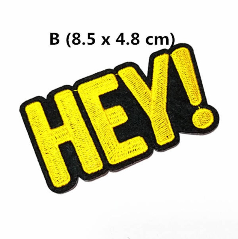 Punk Patch Happy or Hey Personality Style Embroidered Applique Iron on Cool Patch AL