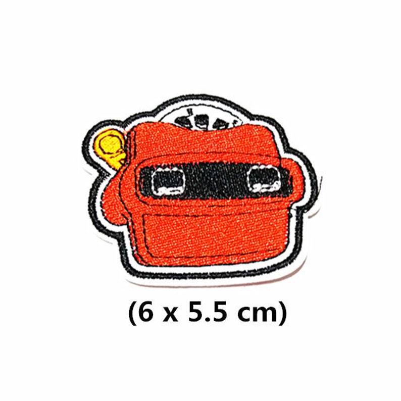 6 x 5.5 cm Kids Patch Red Robot Personality Style Embroidered Applique Iron on Cool Patch