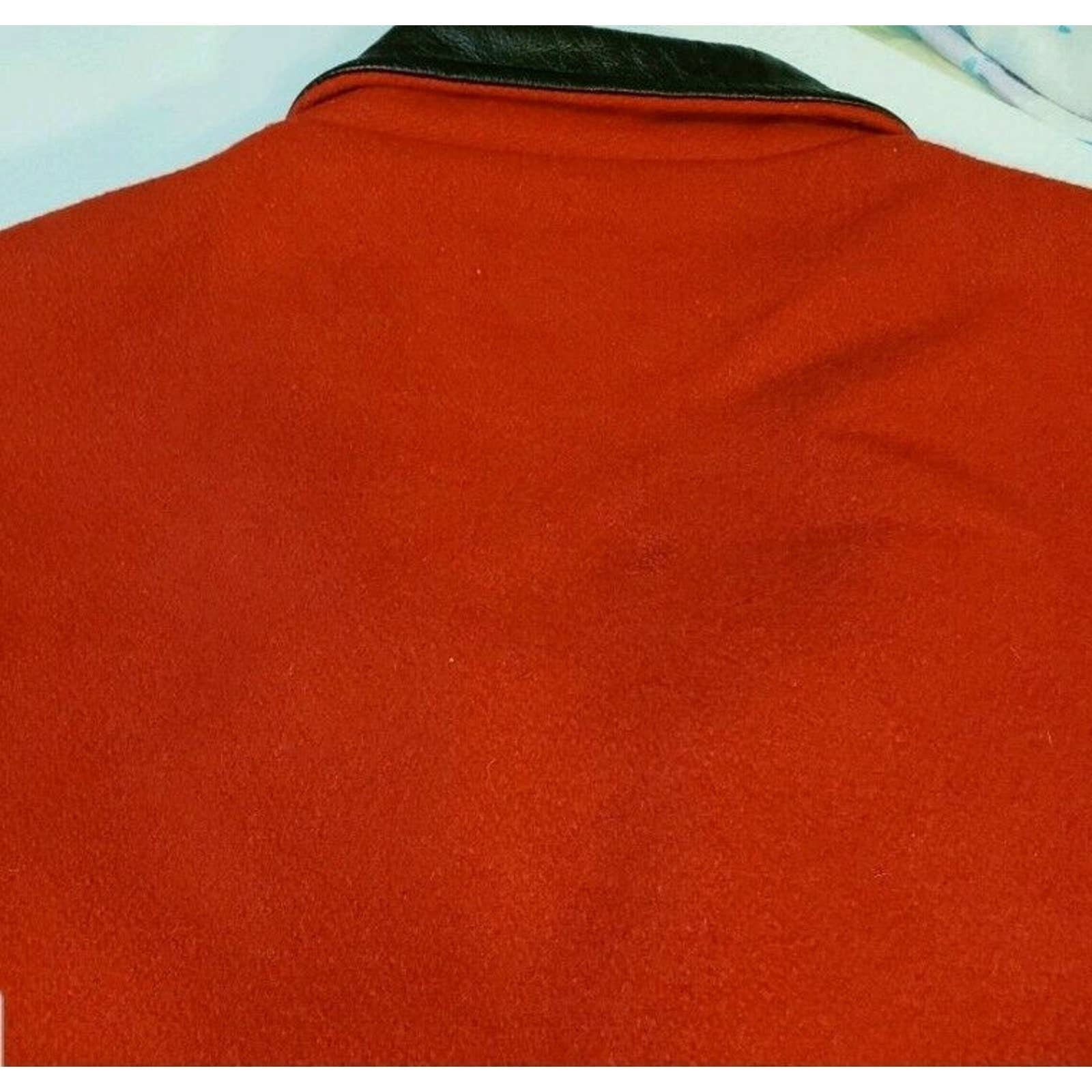 Rockabilly Tioga Territory Red Wool and Leather Work Vest 
