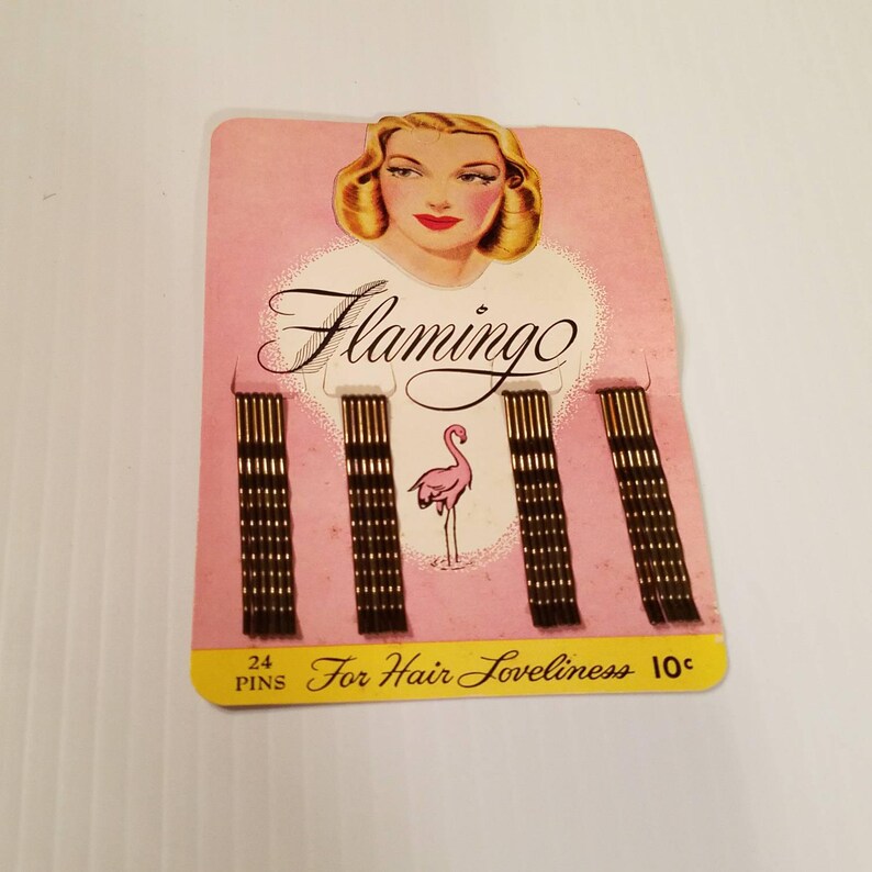 Vintage Flamingo Bob Pins One Package Bobby Pins For Hair Etsy